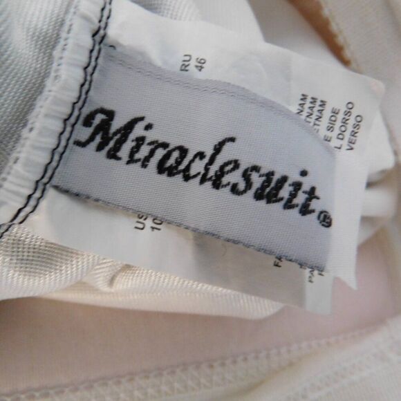 Miracle Suit Women's Tankini Top 10 Black White Slimming Swim Top Beachy - Picture 4 of 7